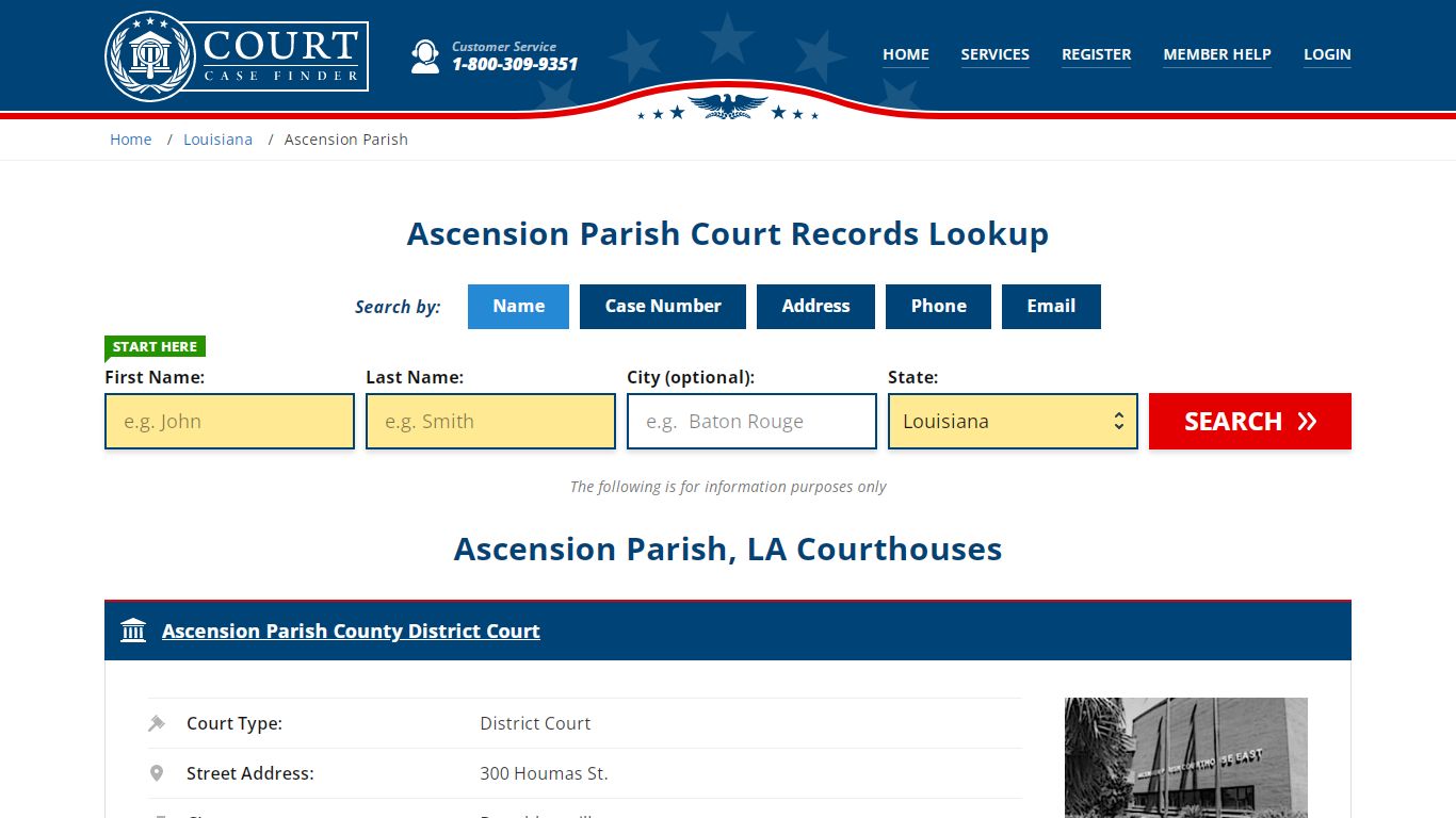 Ascension Parish Court Records | LA Case Lookup